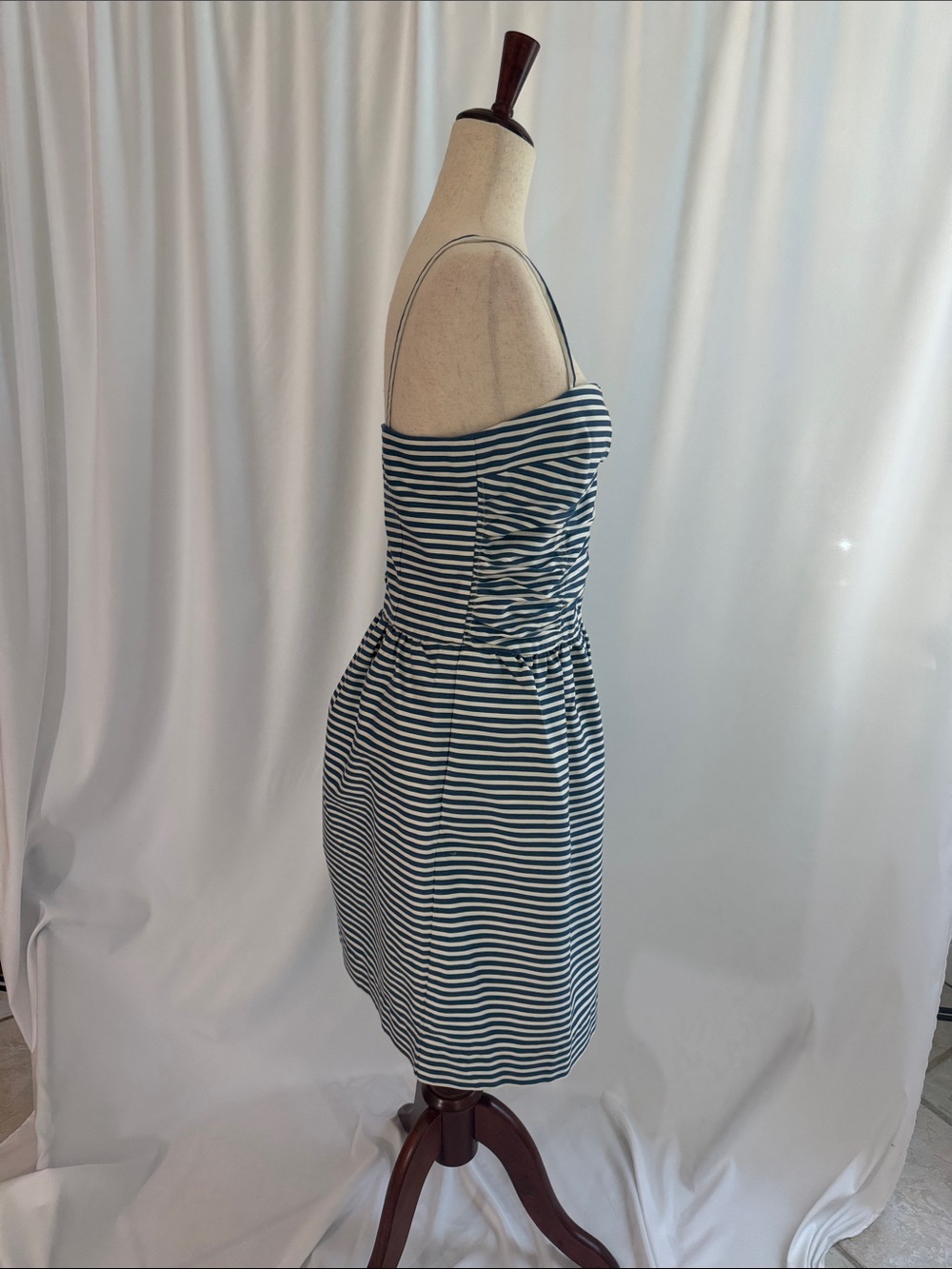 Polo Ralph Lauren Blue & White Striped Spaghetti Strap Nautical Dress Sz 14, NWT - Picture 5 of 10
